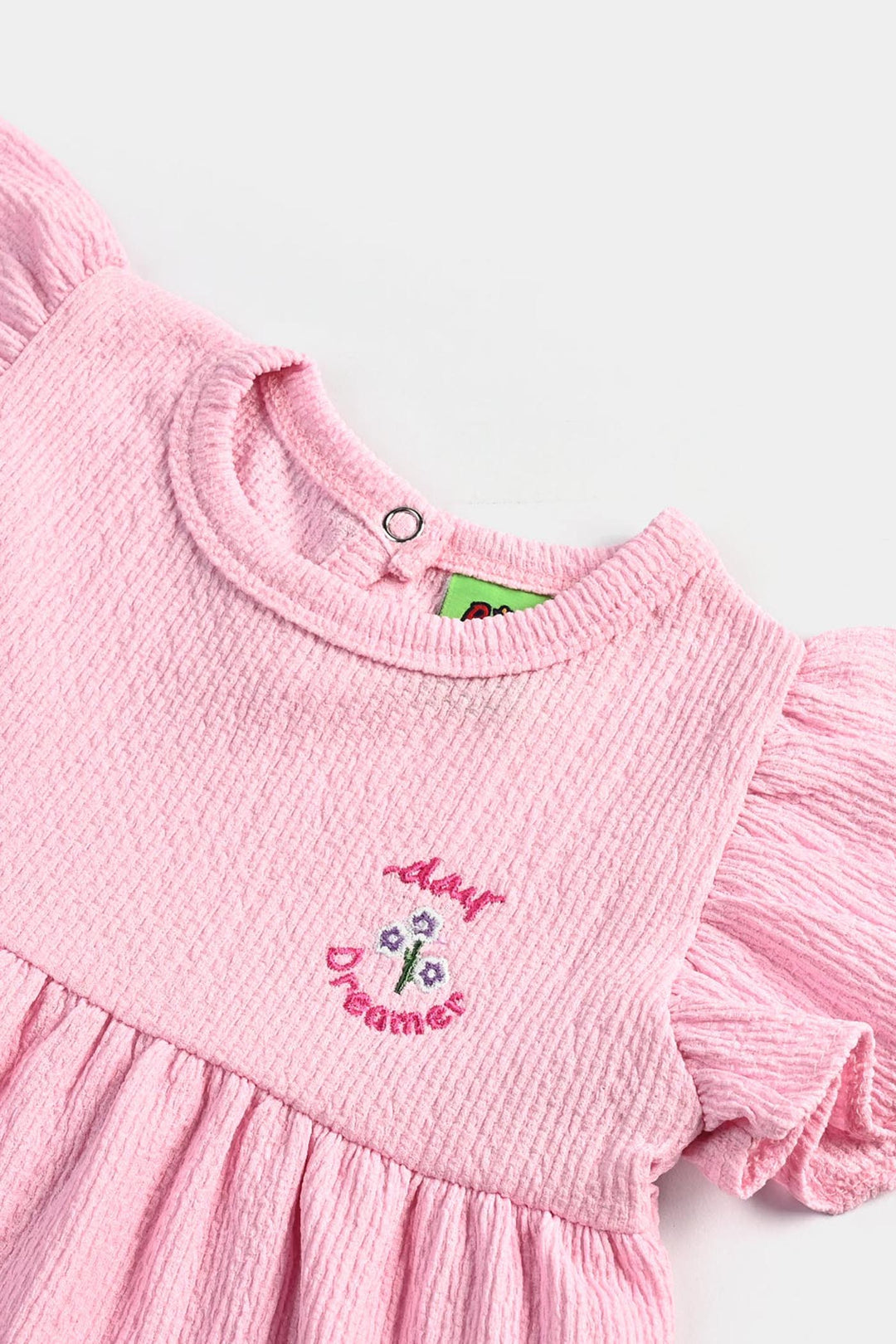 Infant Girls Poly Crinkle Hello Summer-Pink