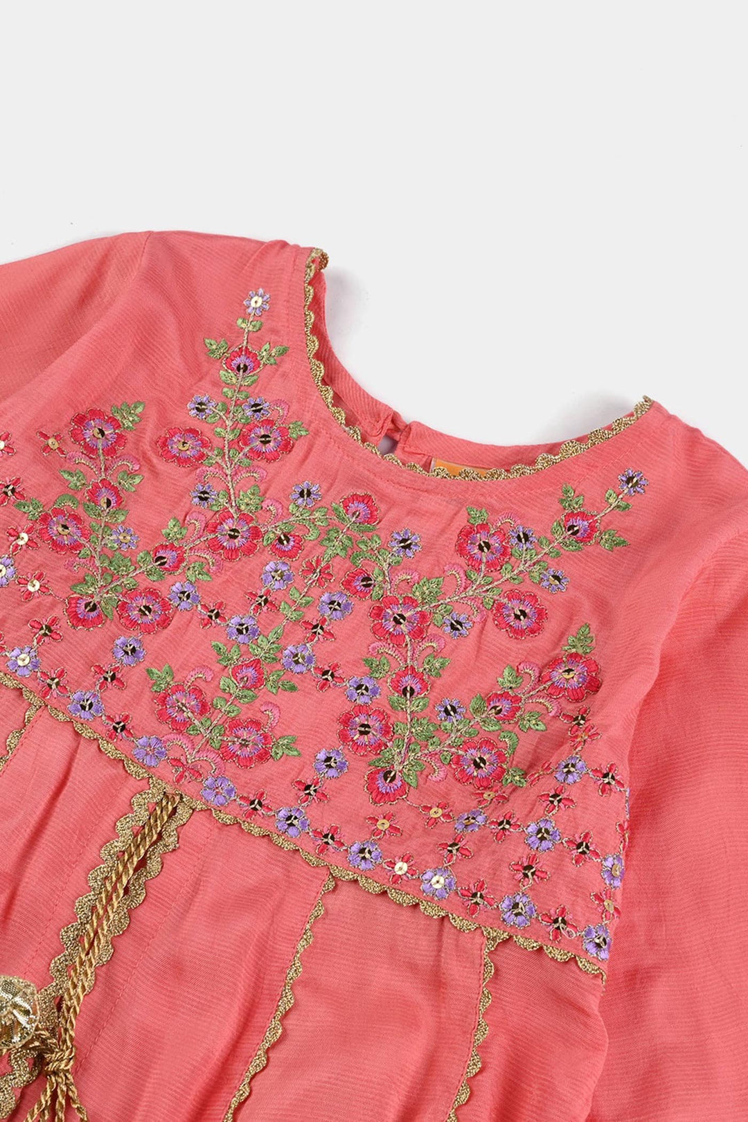 Girls Raw Silk 4Pcs Rashk-E- Chaman-Paradise Pink