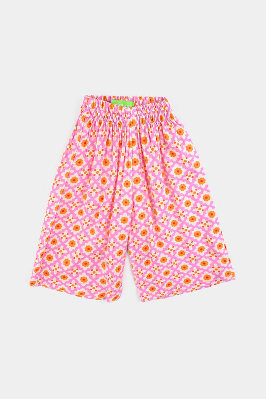 Infant Girls Cotton Viscose Co-Ord Set Mosaic-PINK