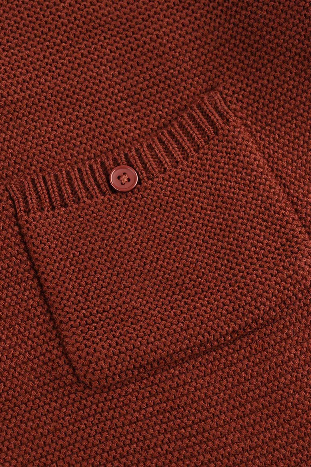 Infant Boys Acrylic Romper-Pocket-D.Rust
