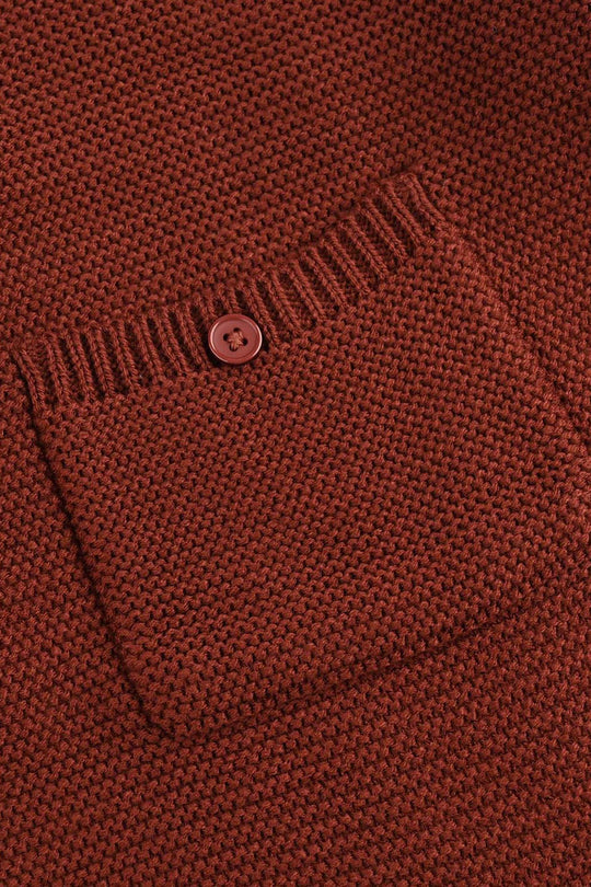 Infant Boys Acrylic Romper-Pocket-D.Rust