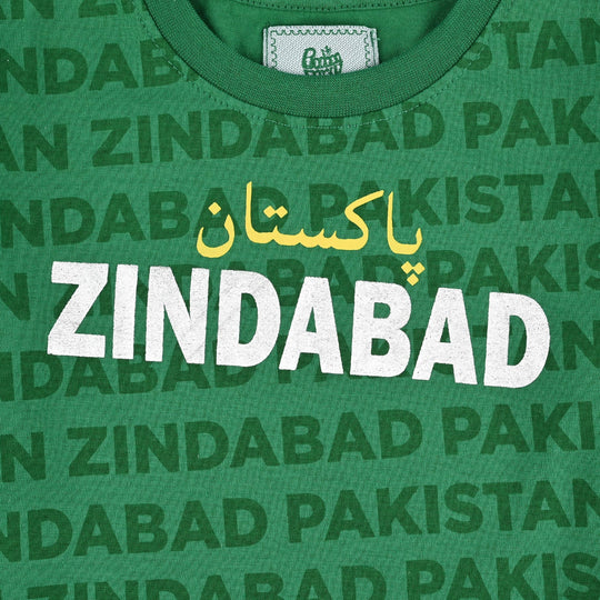 Boys Poly Cotton Jersey T-Shirts H/S Globe Zindabad-Joly Green