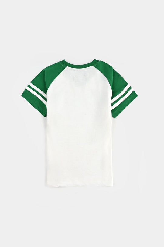 Boys Poly Cotton Jersey T-Shirts H/S HERITAGE OF Globe-Snow White