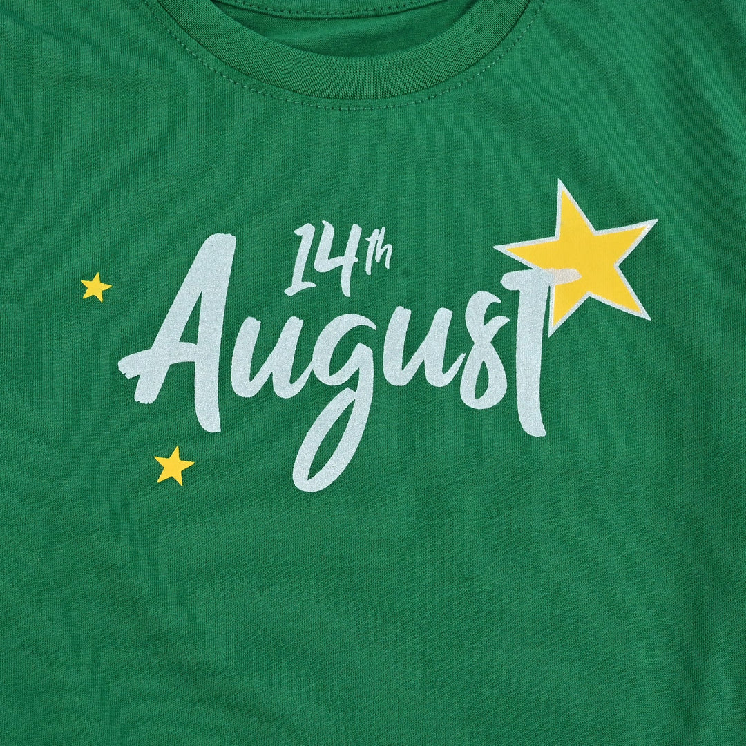 Girls Poly Cotton Jersey T-Shirt H/S SHINING STAR-Joly Green