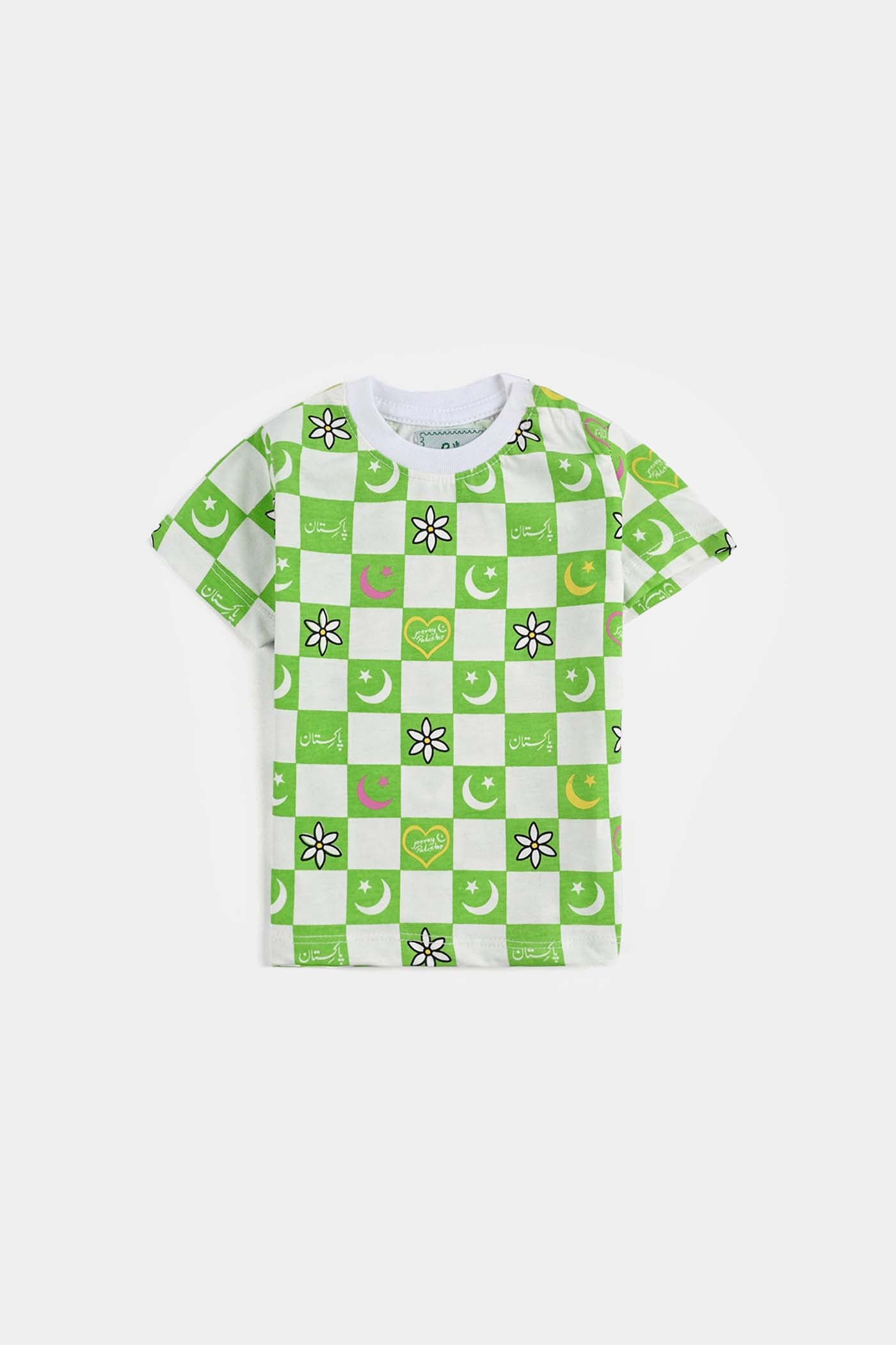 Girls Poly Cotton Jersey Azadi Kai Rang T-Shirt – White