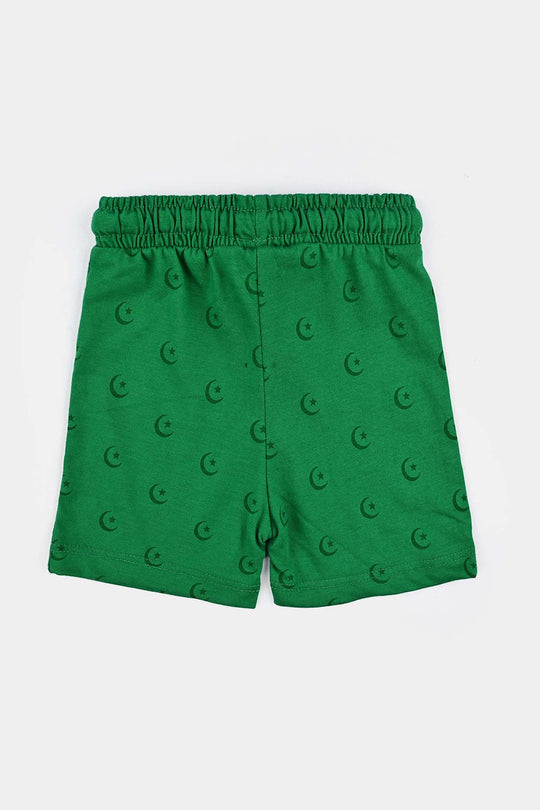 Infant Boys Poly Cotton Jersey Knitted Suit JEEVAY Globe-Joly Green