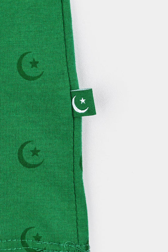 Infant Boys Poly Cotton Jersey Knitted Suit JEEVAY Globe-Joly Green