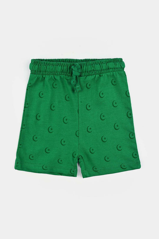 Infant Boys Poly Cotton Jersey Knitted Suit JEEVAY Globe-Joly Green