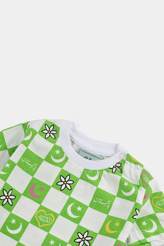 Infant Girls Poly Cotton Jersey T-Shirt AZADI KAI RANG-Snow White