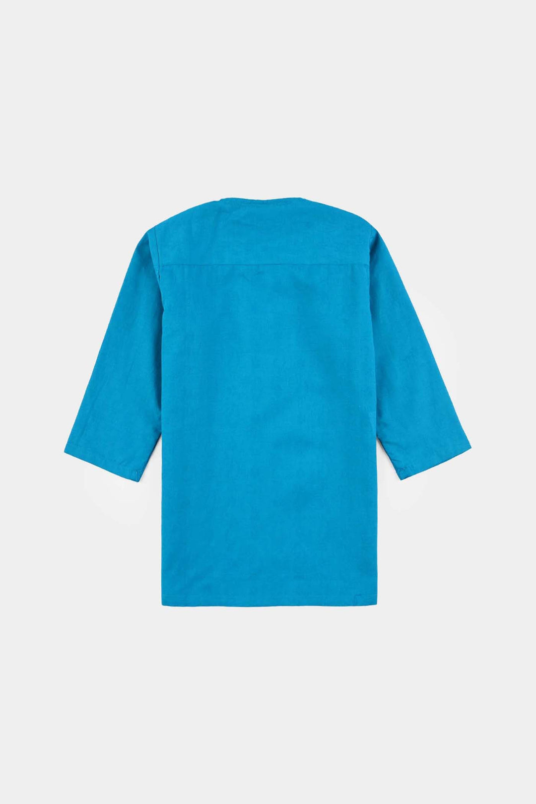 Infant Boys Jacquard Printed Kurta (Self Print)-T.Green