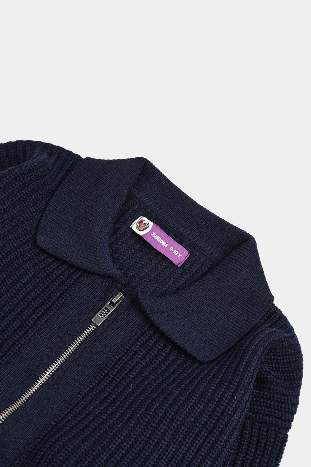 Girls Acrylic Sweater-Zipper-Teal.Blue