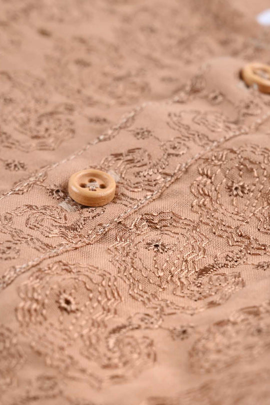 Infant Boys Chicken Kari Kurta-BEIGE