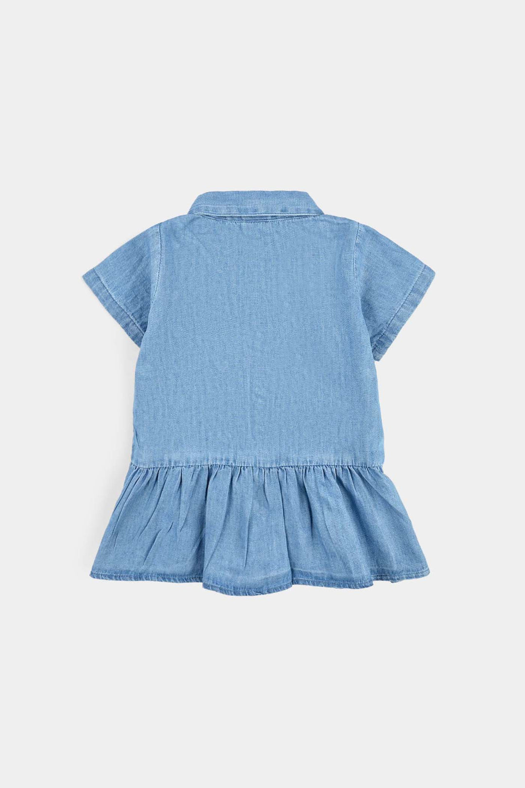 Infant Girls Tensile Denim (Light Denim) Emb Top Hearts-Blue