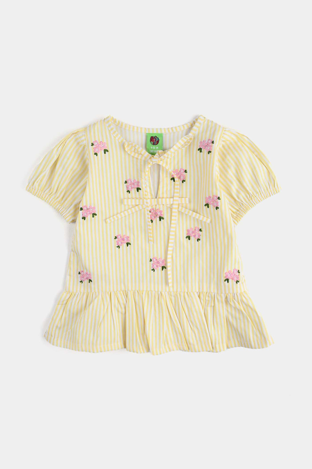 Infant Girls Cotton EMB Top Poppy-Yellow