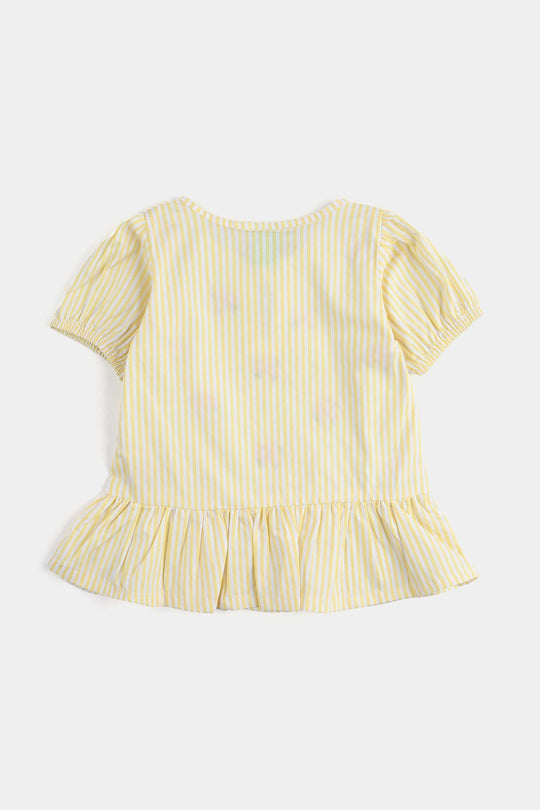 Infant Girls Cotton EMB Top Poppy-Yellow