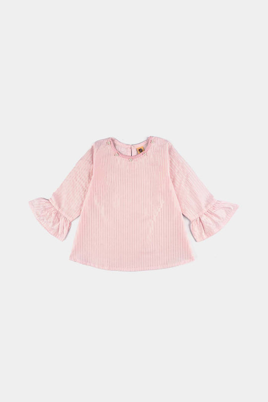 Girls Cotton Top Pretty Pearls