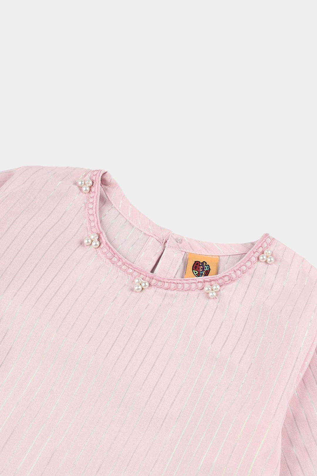Girls Cotton Top Pretty Pearls