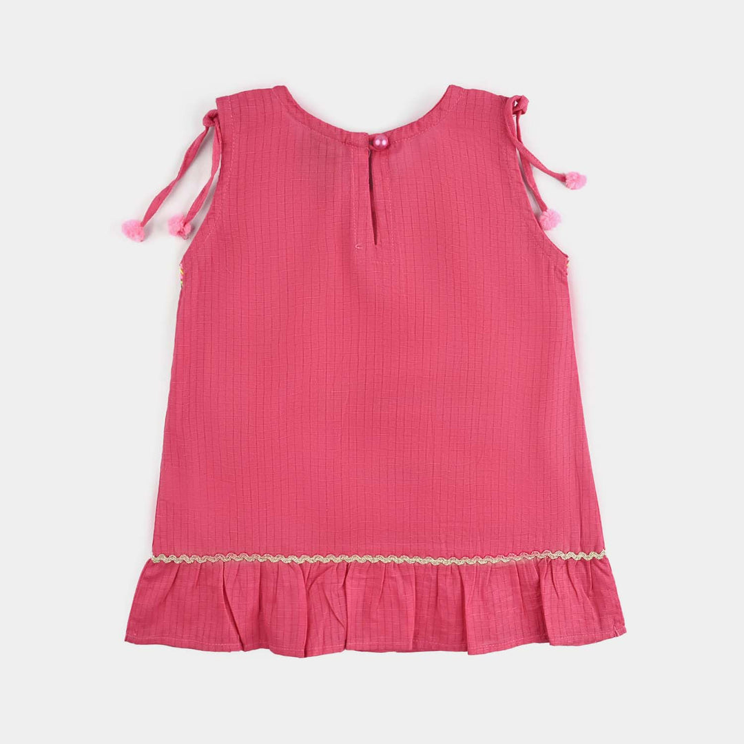 Infant Girls Cotton Emb 2Pcs Orchid-Pink