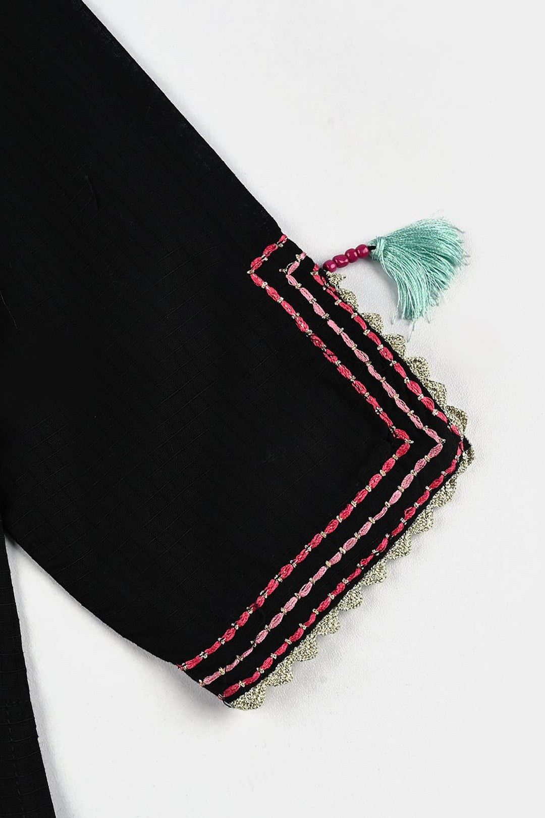 Girls Cotton Emb 2Pcs Gulbahar-BLACK