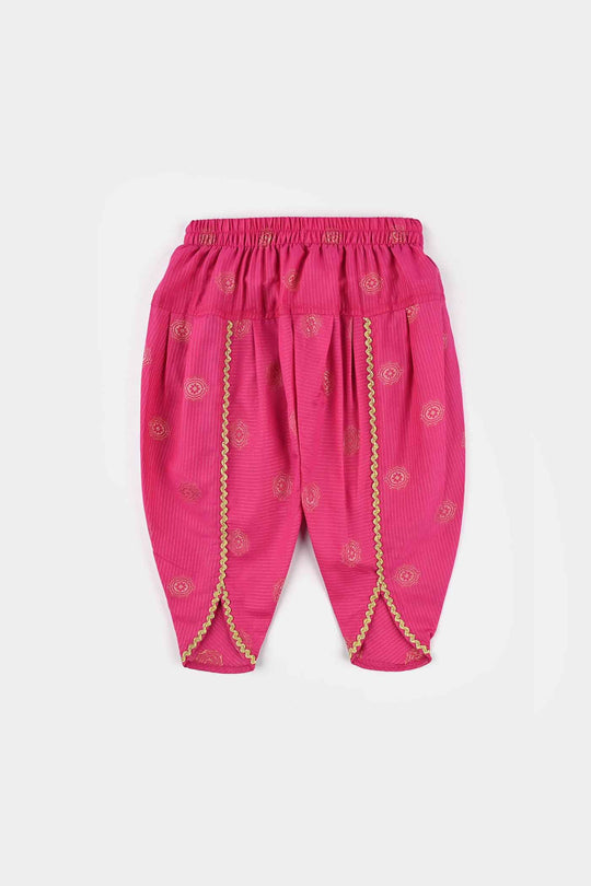 Infant Girls Jacquard Emb 2Pcs Roop-Magenta