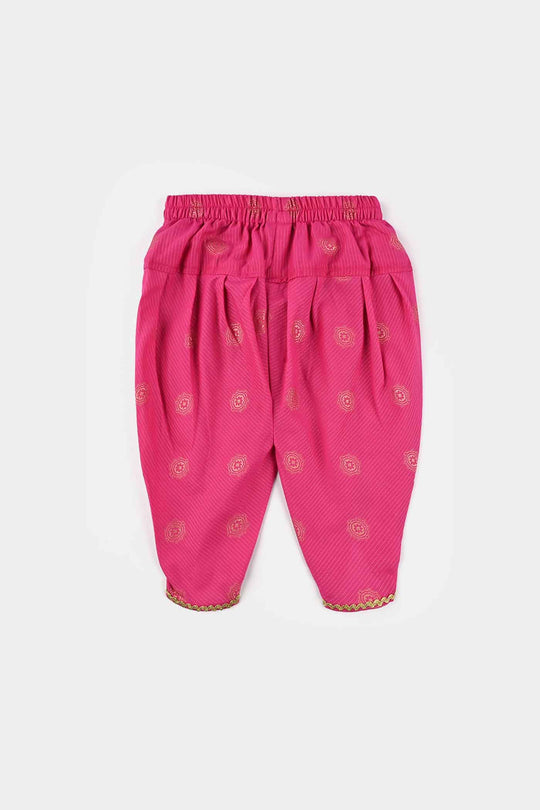 Infant Girls Jacquard Emb 2Pcs Roop-Magenta