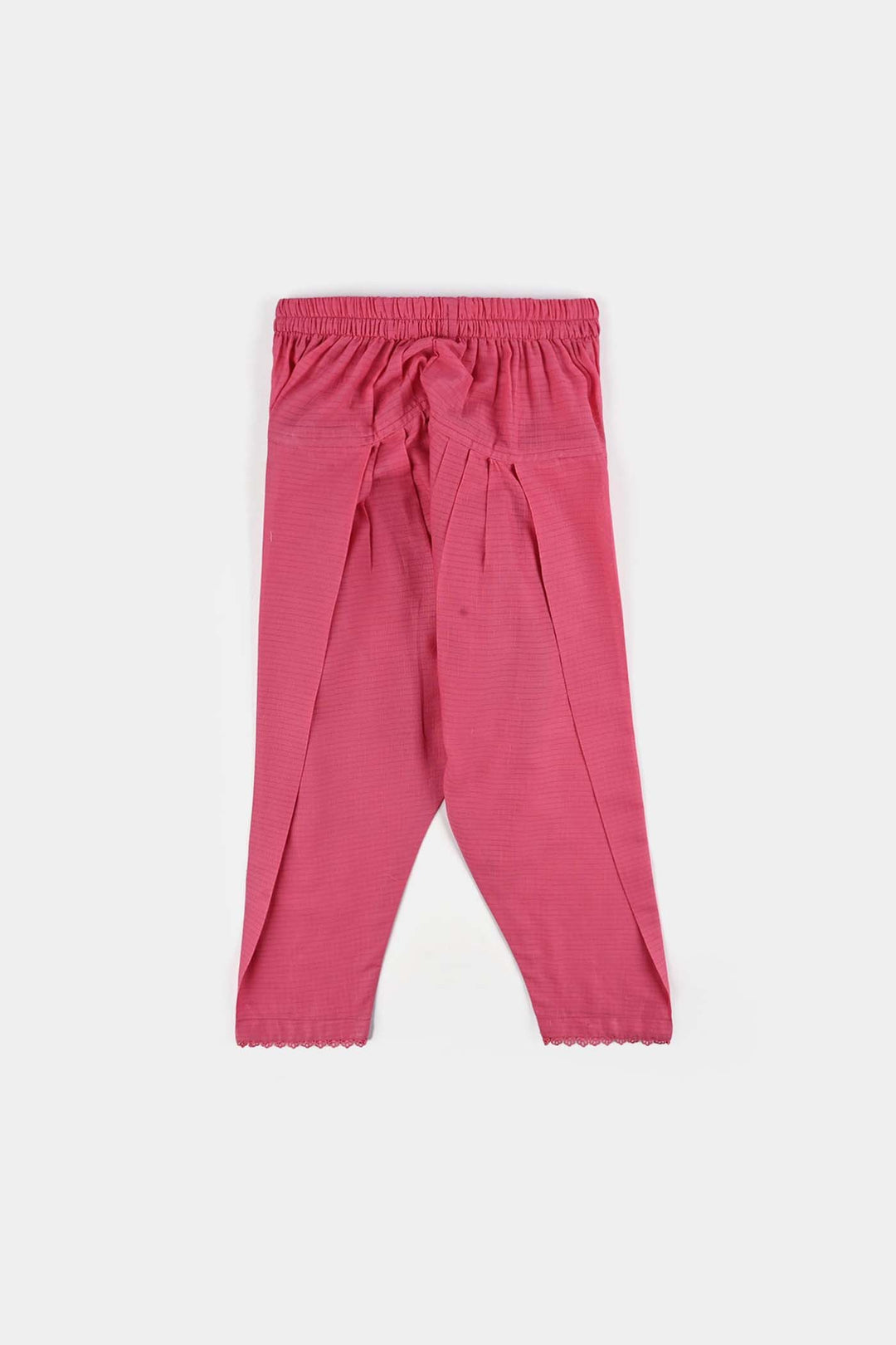 Girls Cotton Emb 2Pcs Petal-Pink