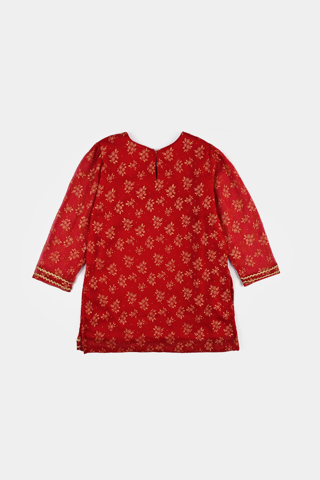 Girls Chiffon 2Pcs Little Gold-RED