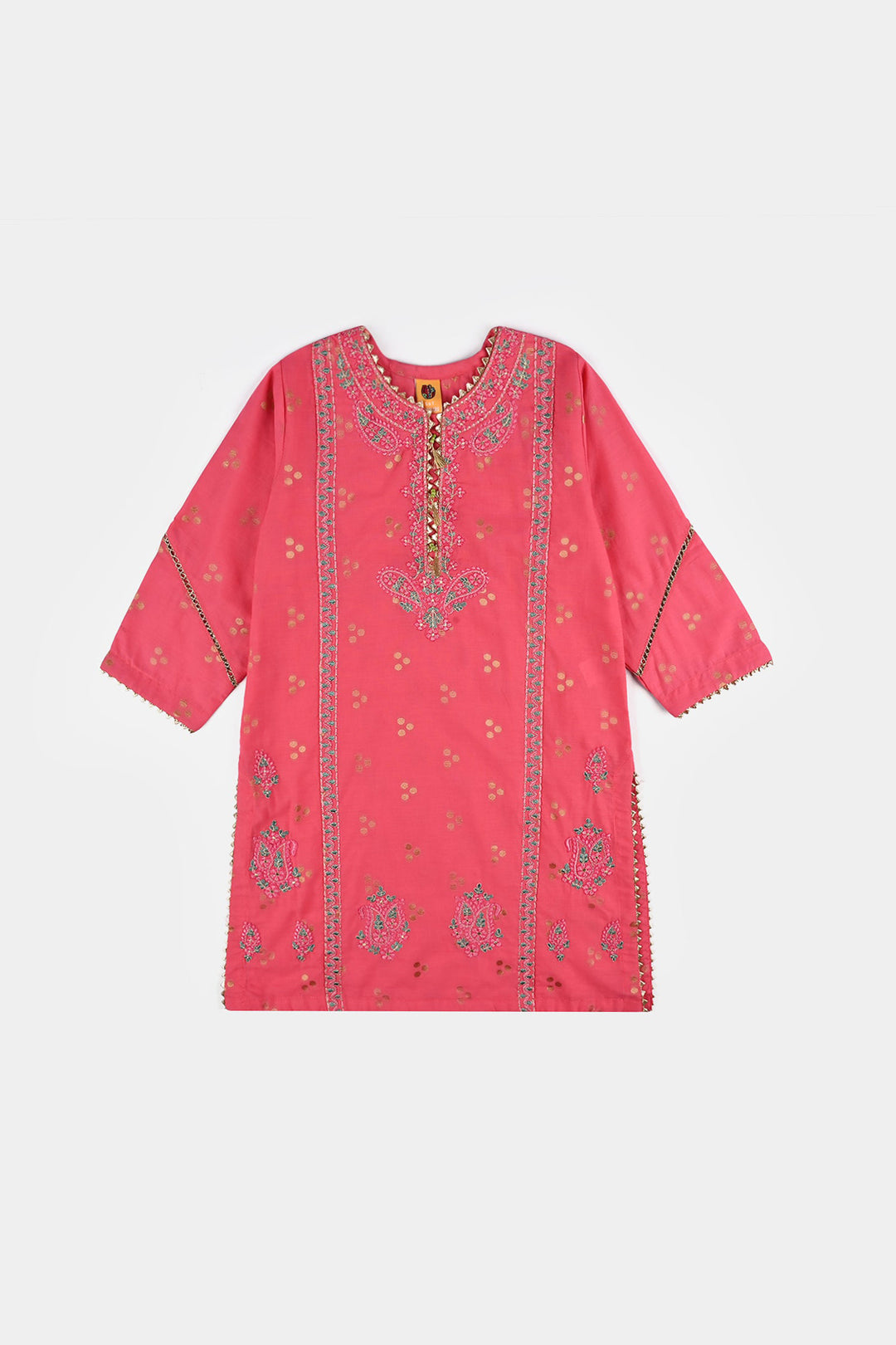 Girls Jacquard 3Pcs Hoor-T.Pink