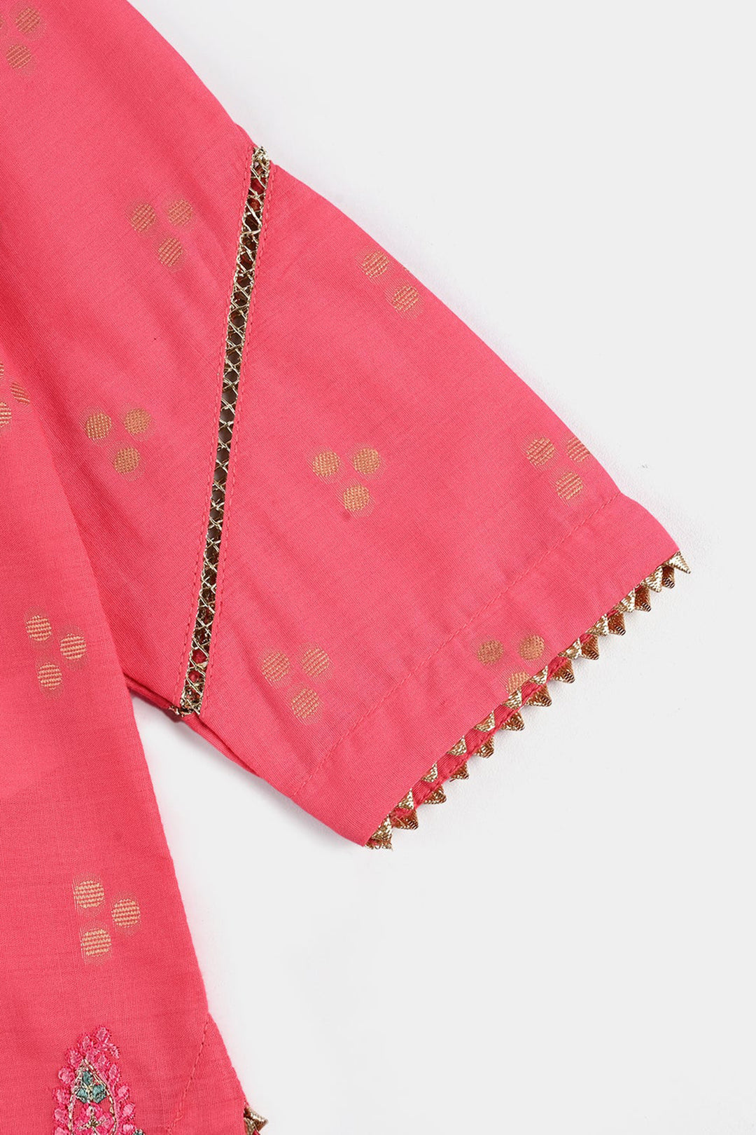 Girls Jacquard 3Pcs Hoor-T.Pink