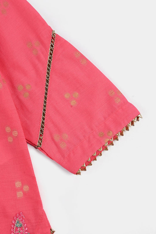 Girls Jacquard 3Pcs Hoor-T.Pink