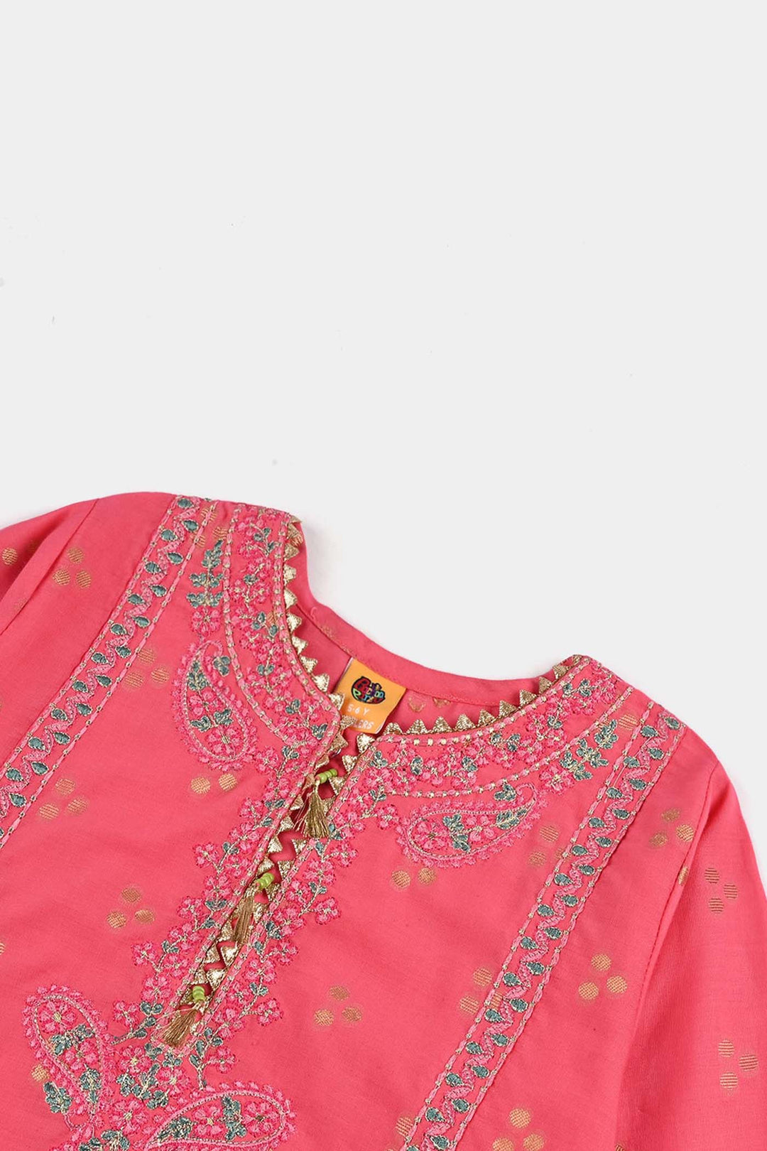 Girls Jacquard 3Pcs Hoor-T.Pink