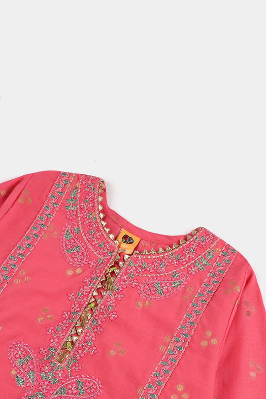 Girls Jacquard 3Pcs Hoor-T.Pink