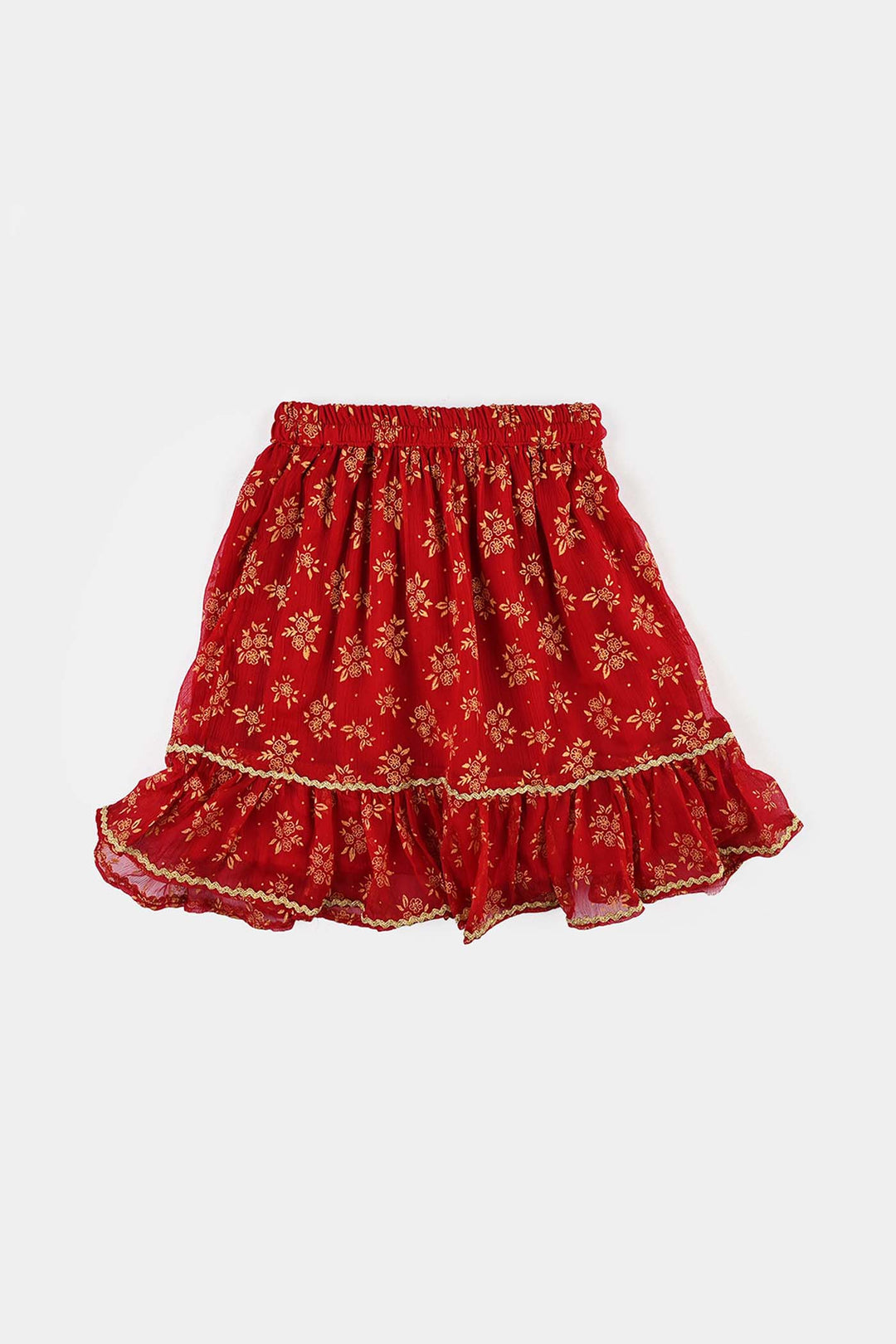 Infant Girls Chiffon 2Pcs Little Gold-RED