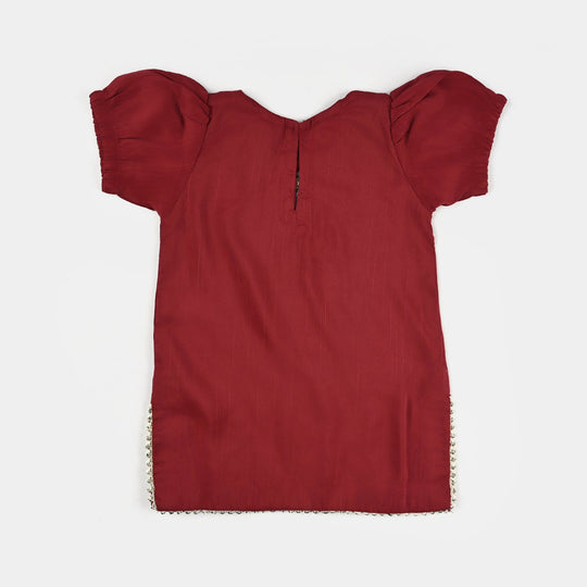 Infant Girls Chiffon 2Pcs Maha Rani-Red
