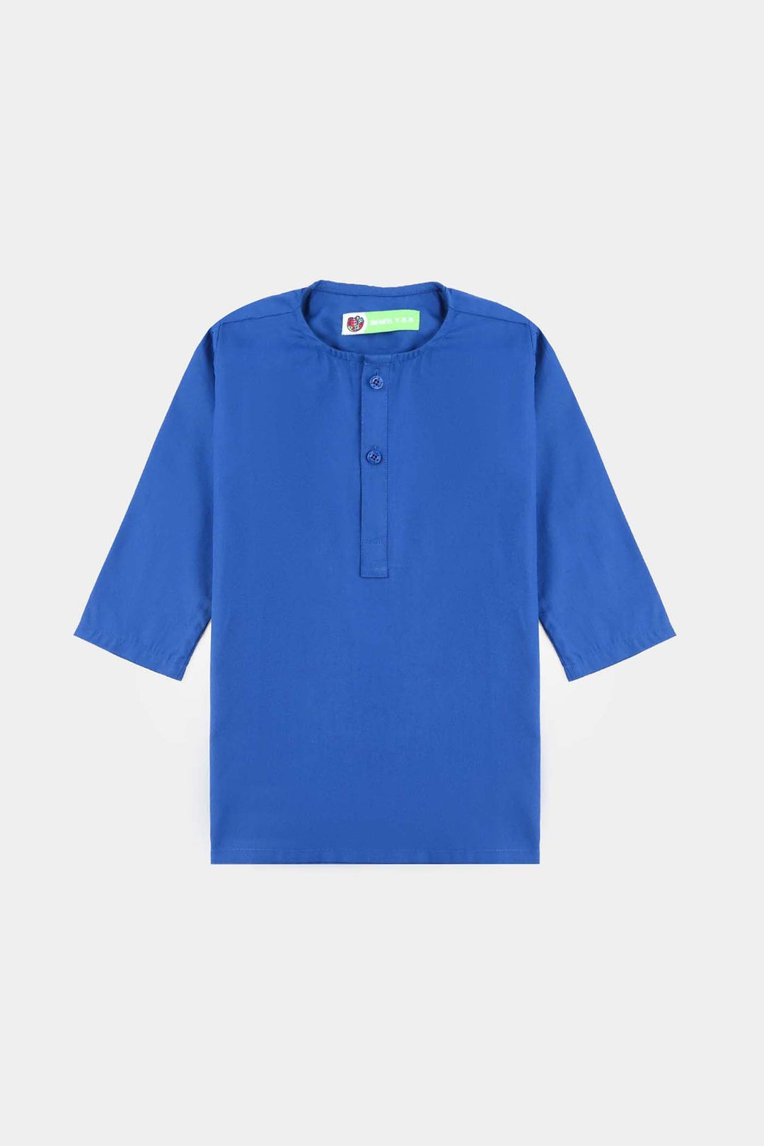 Infant Boys Cotton Poplin Kurta Pajama (Basic)-BLUE