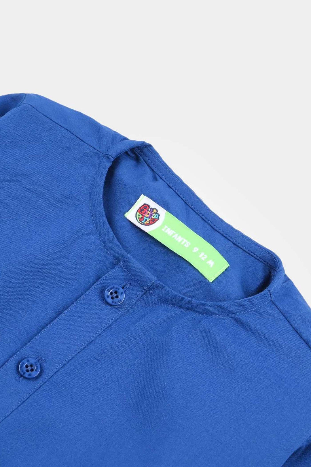 Infant Boys Cotton Poplin Kurta Pajama (Basic)-BLUE