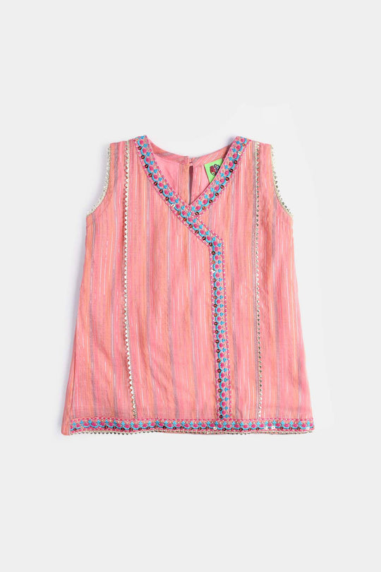 Infant Girls Jacquard 2Pcs Little Blush-Peach