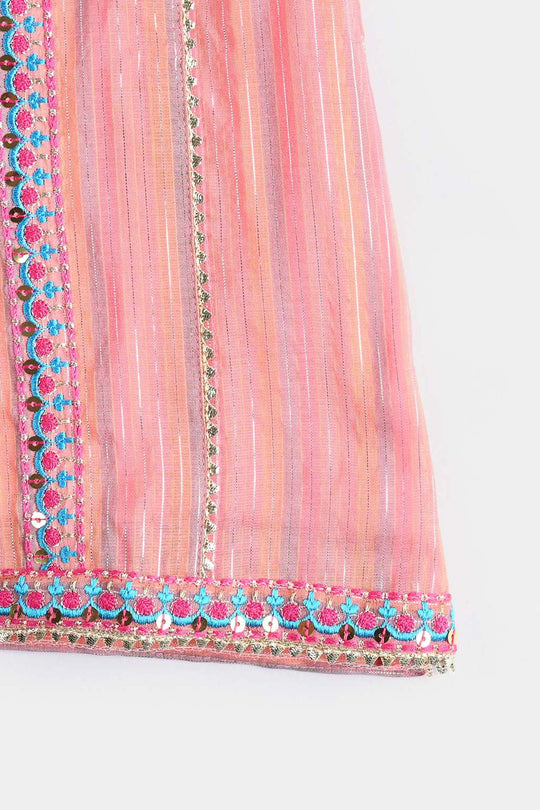 Infant Girls Jacquard 2Pcs Little Blush-Peach