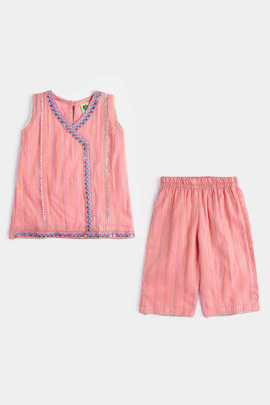 Infant Girls Jacquard 2Pcs Little Blush-Peach