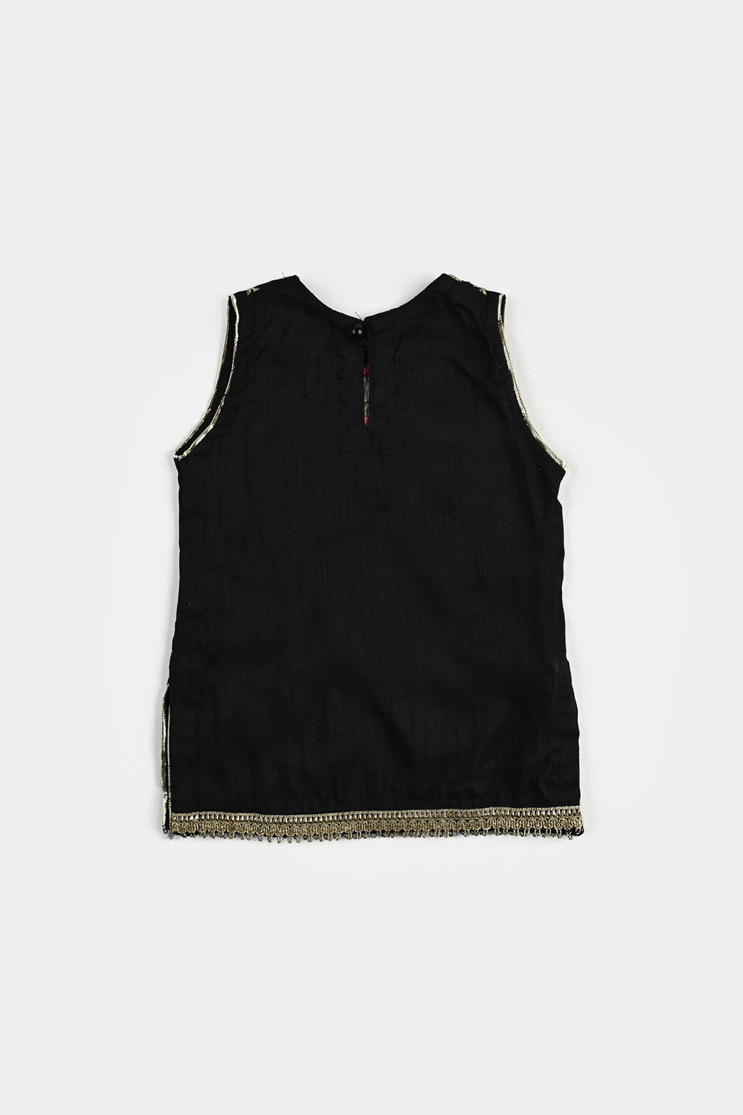 Infant Girls Raw Silk Fancy 2Pcs Little Beauty-BLACK