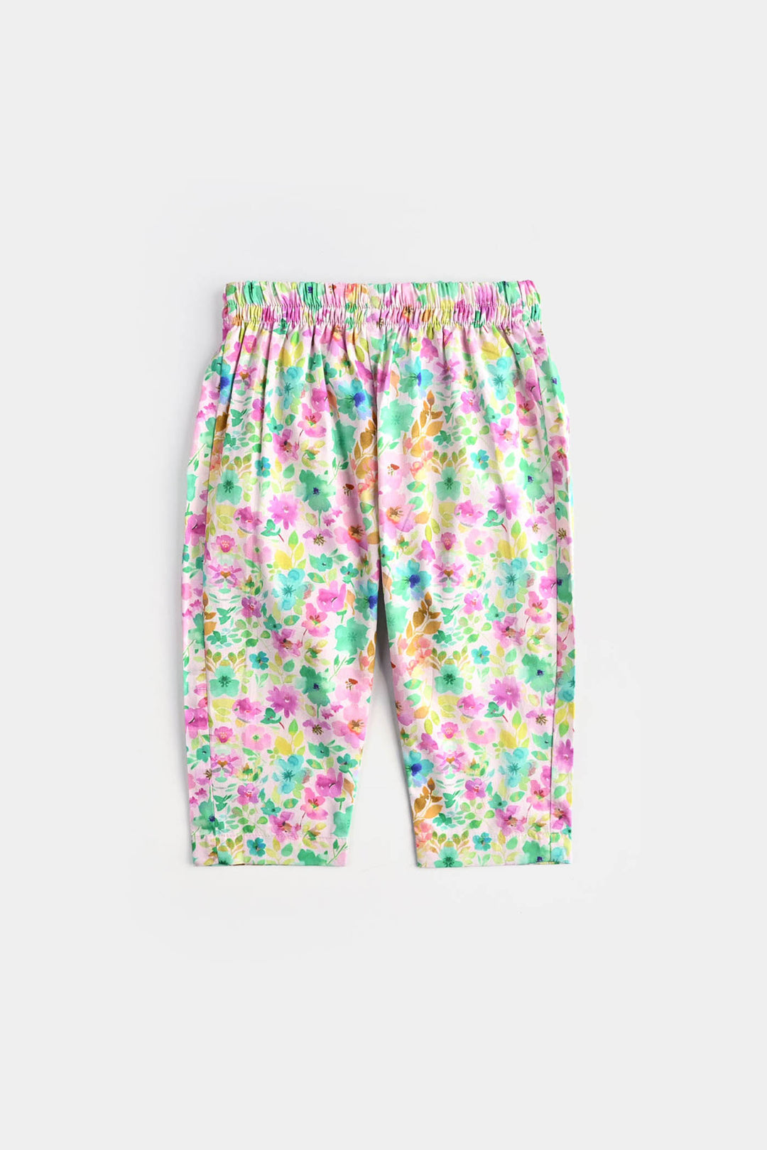 Infant Girls Cotton Poplin Printed 2Pcs Water Lily-Multi