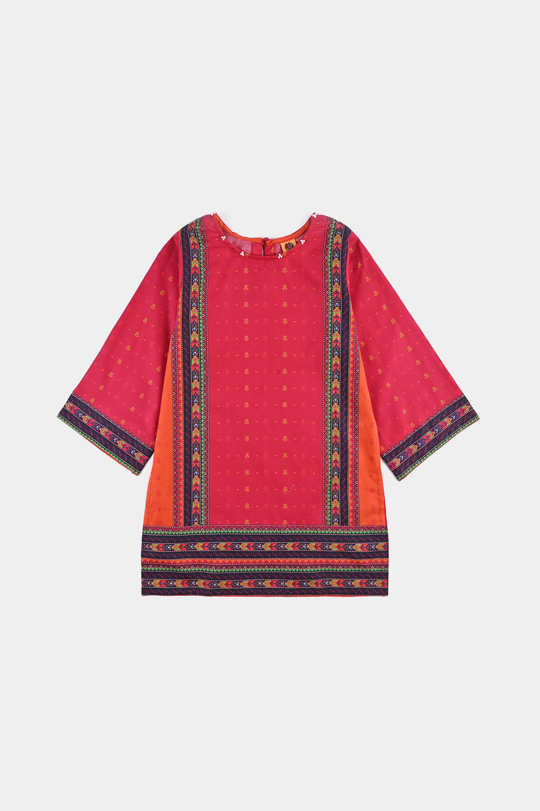 Girls Cotton Poplin Printed Kurti Desired-Multi