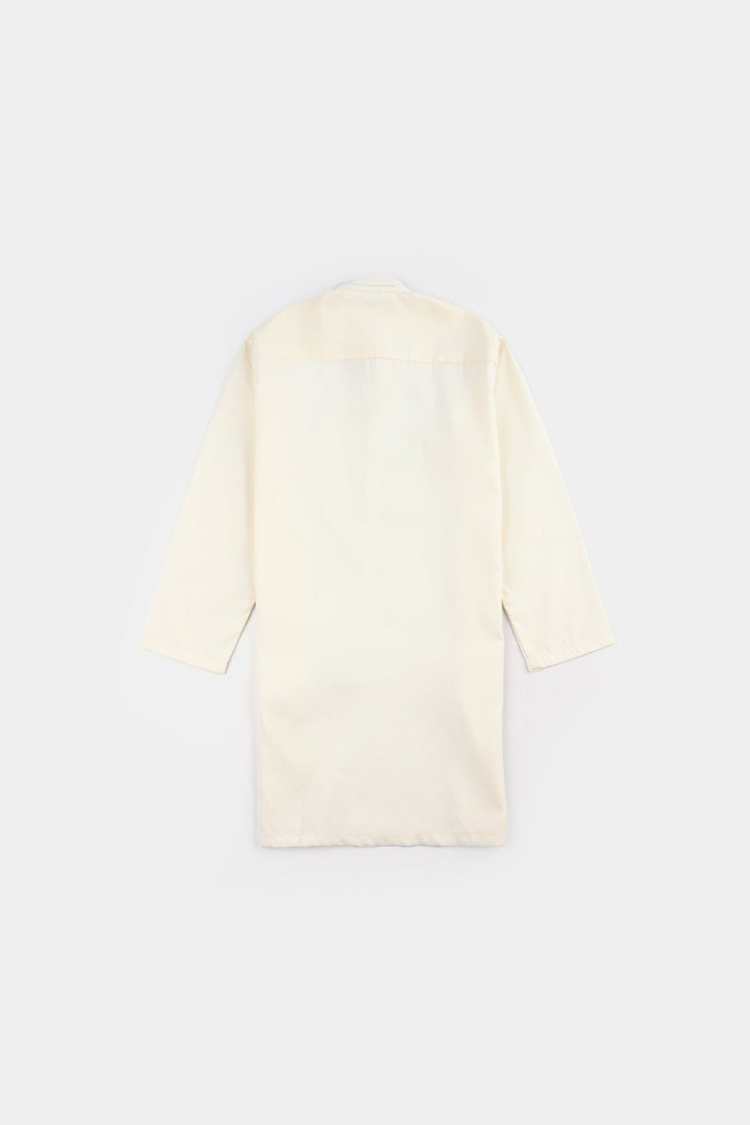 Boys Poly Viscose Embroidered Kurta (Contrast EMB)-Cream