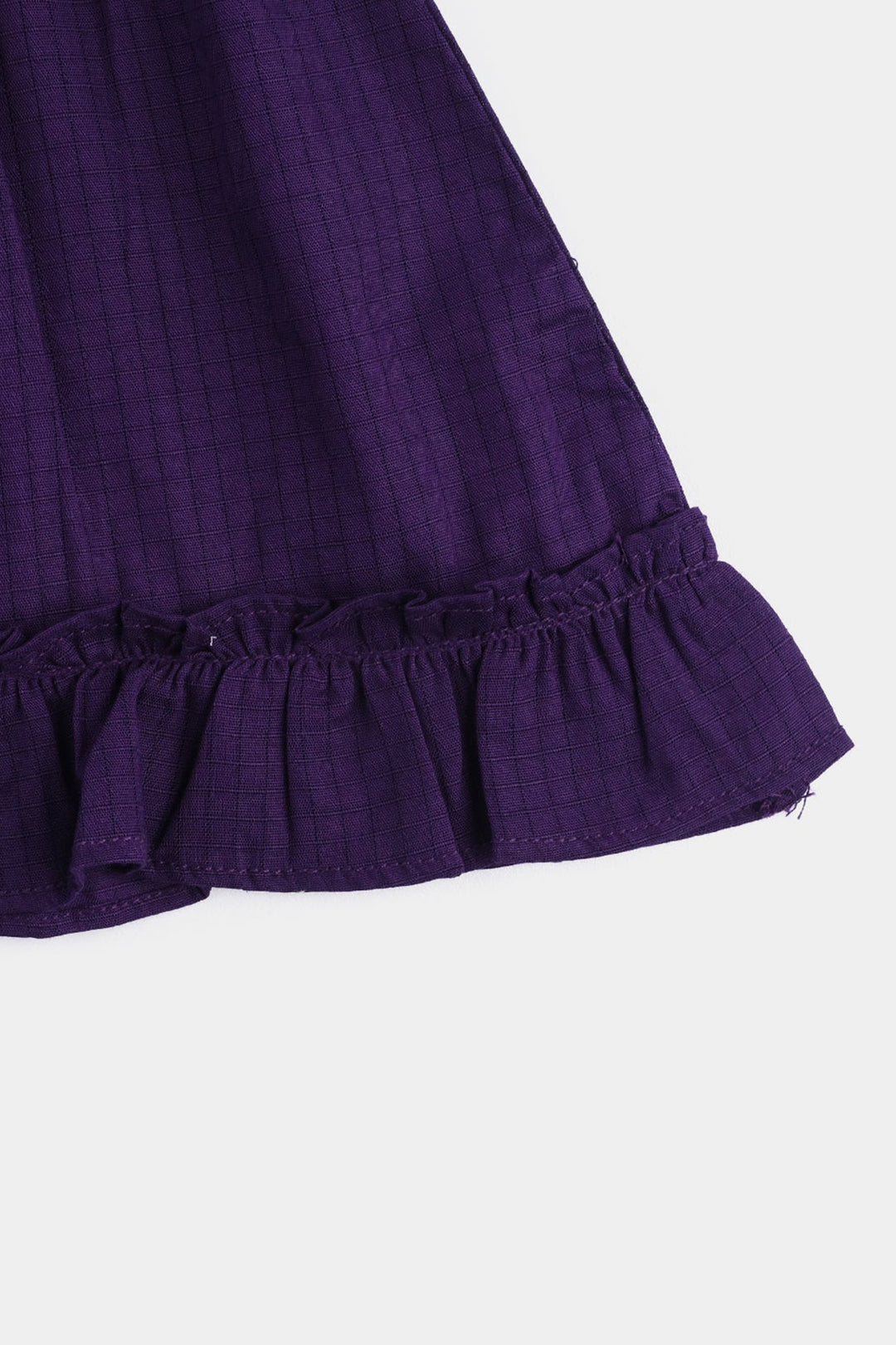 Infant Girls Cotton Emb Kurti Little Frill-Purple