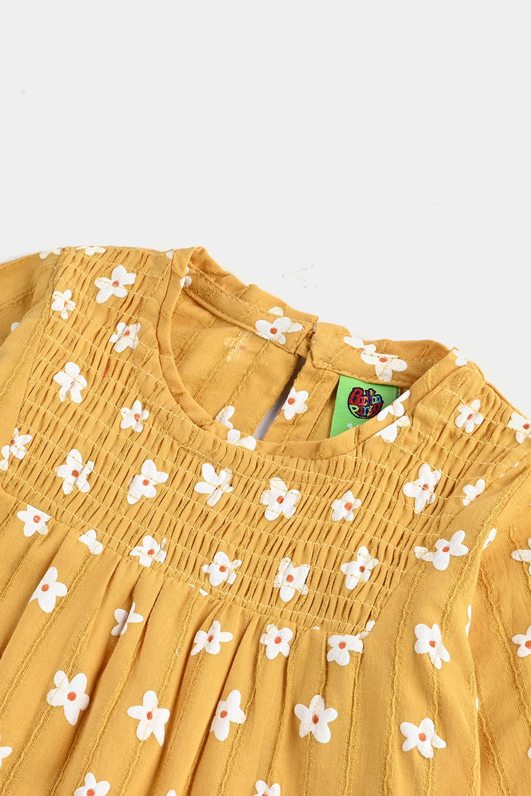 Infant Girls Cotton Casual Top Daisy-Mustard