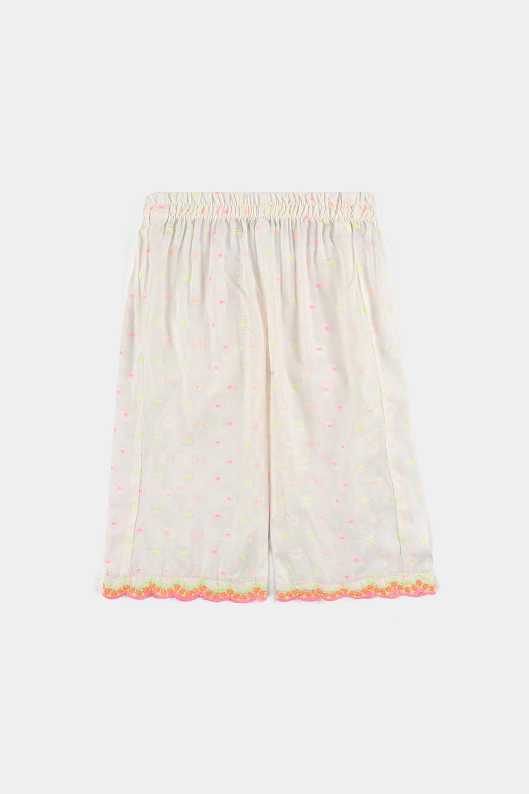 Infant Girls Jacquard 2 Pcs Neon-WHITE