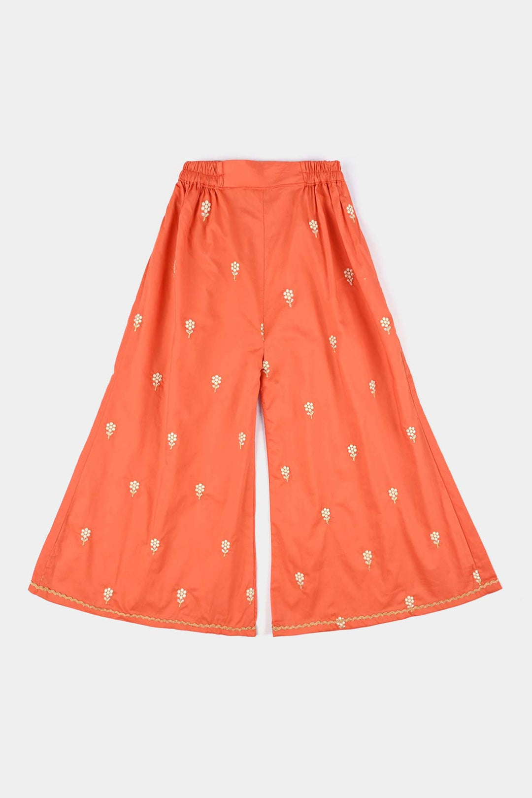 Girls Cotton Poplin Emb 3 Pcs Noir - ORANGE