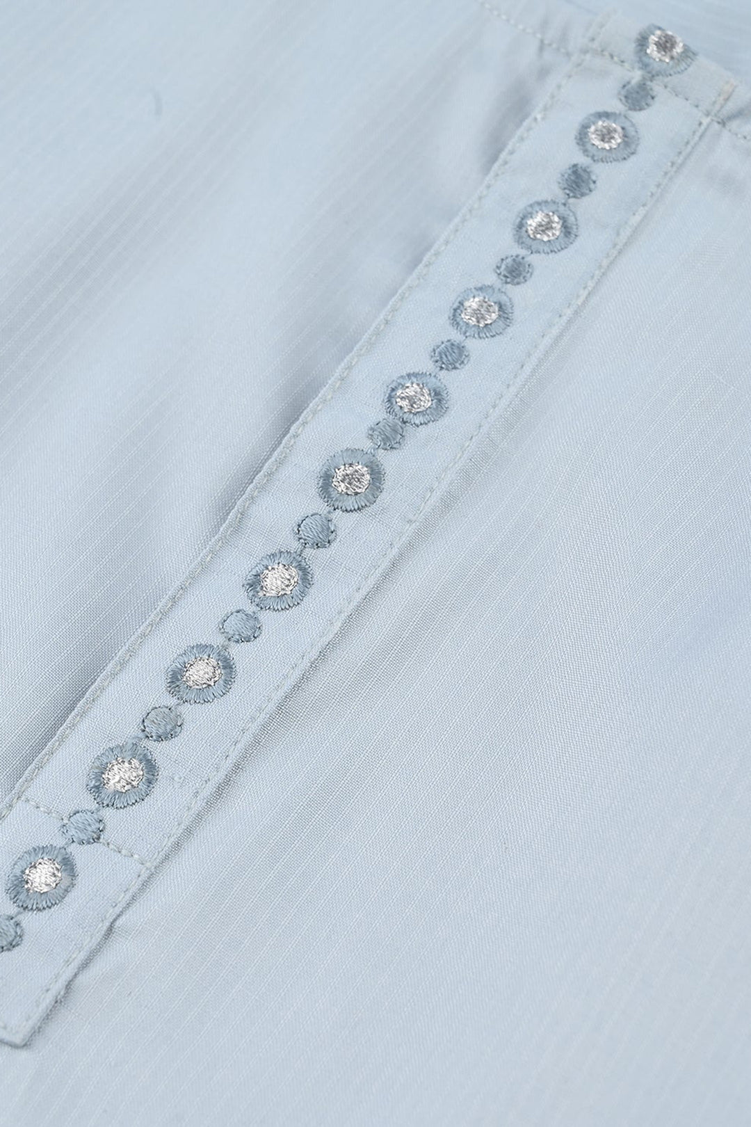 Infant Boys Poly Viscose Kurta Pajama (Lurex Dots)-Sky.Grey