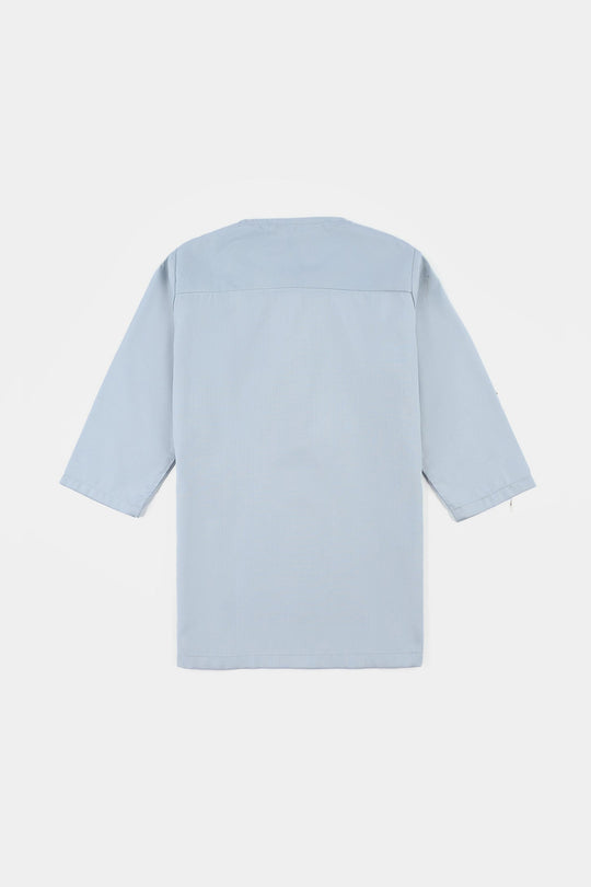 Infant Boys Poly Viscose Kurta Pajama (Lurex Dots)-Sky.Grey