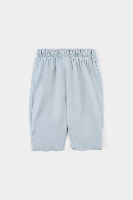 Infant Boys Poly Viscose Kurta Pajama (Lurex Dots)-Sky.Grey